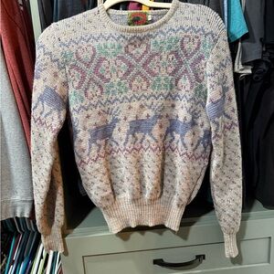 Boston Traders Multicolor Patterned Crewneck Sweater